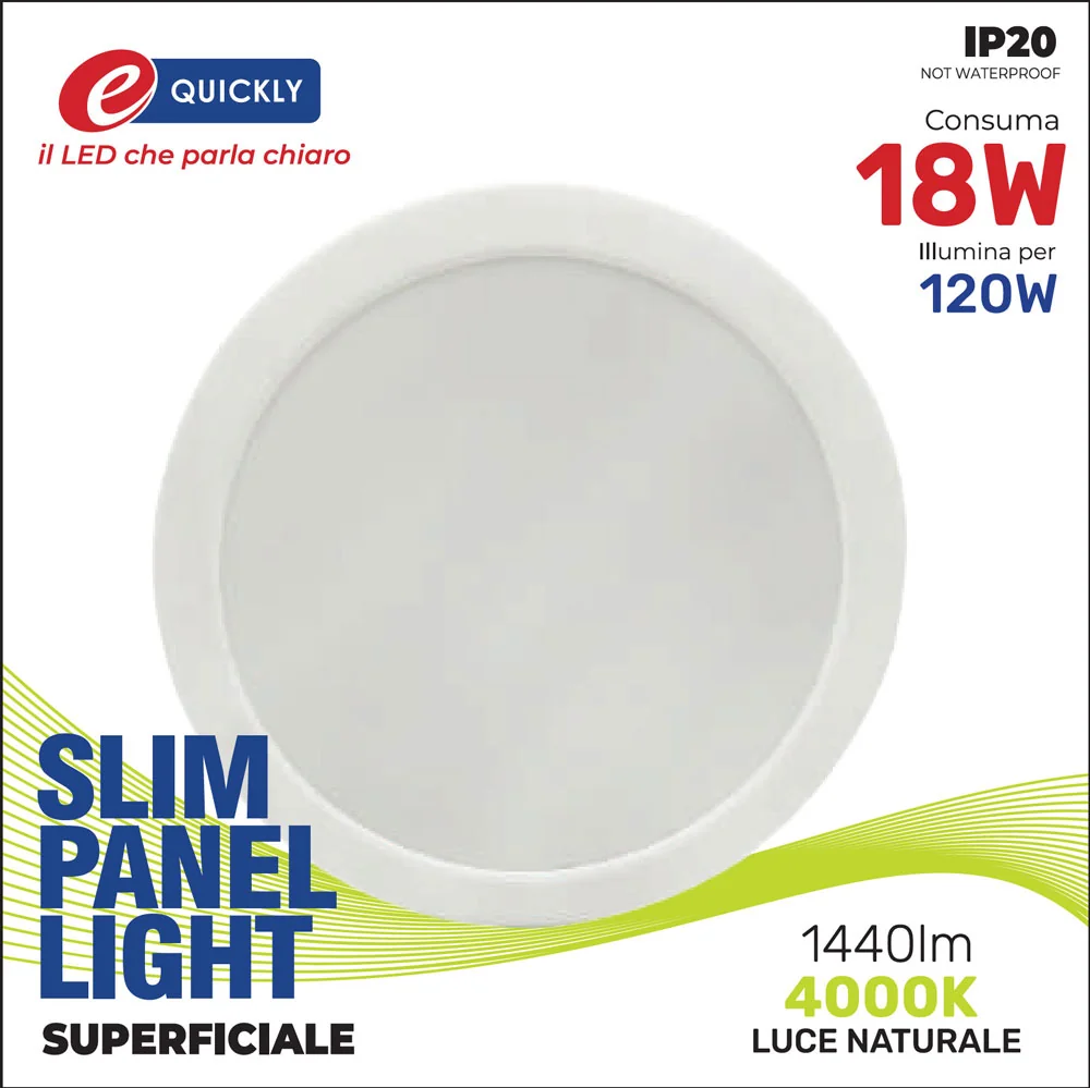 Faretto Slim Panel Tondo Superficiale 18W - immagine 3