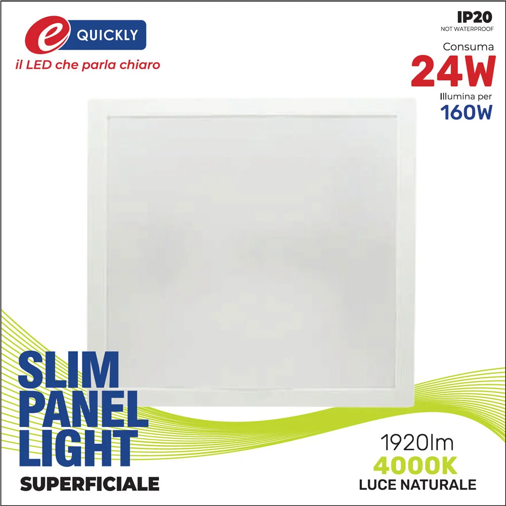 Faretto Slim Panel Quadrato Superficiale 24W - immagine 2
