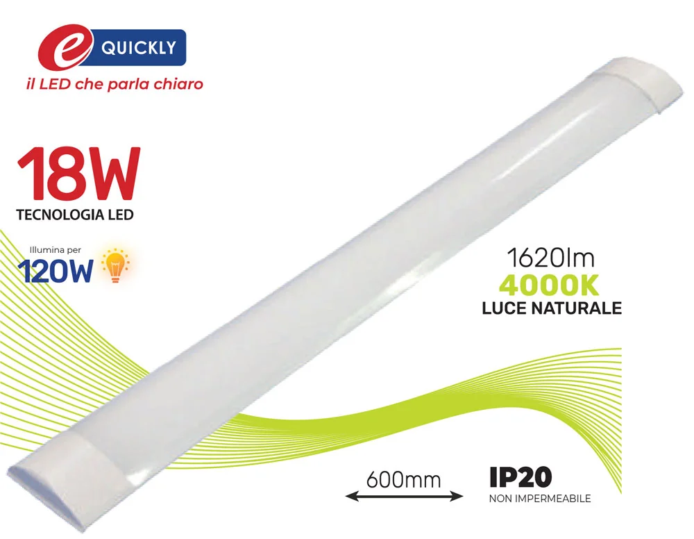 Plafoniera LED Linea Batten 18W - immagine 2