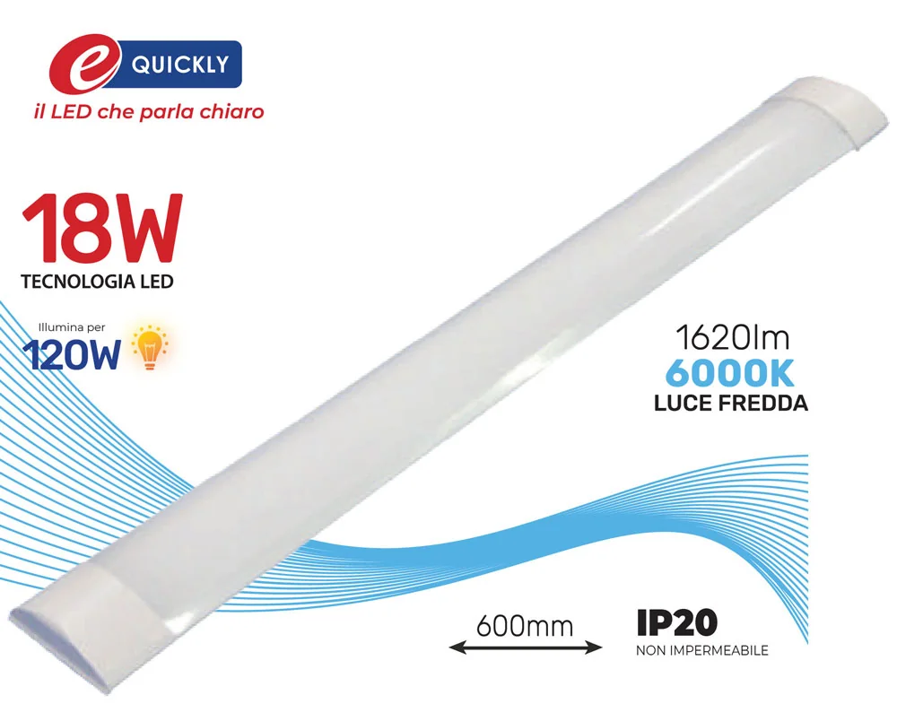 Plafoniera LED Linea Batten 18W - immagine 3