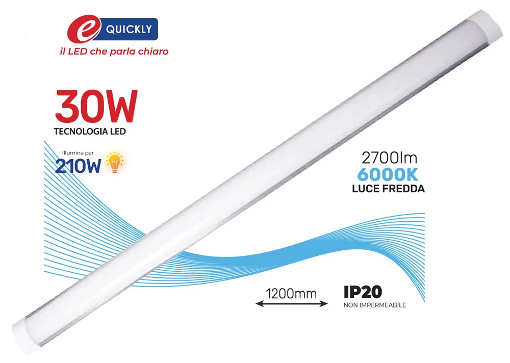 Plafoniera LED Linea Batten 30W - immagine 2