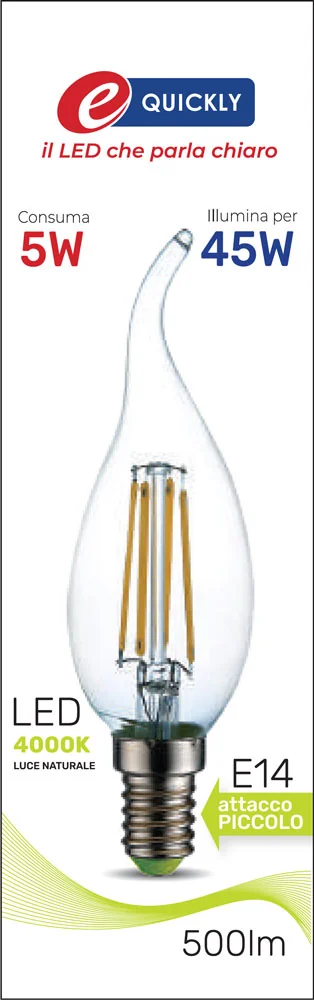 Lampada Colpo Di Vento CT35 Filamento LED E14 5W - immagine 3