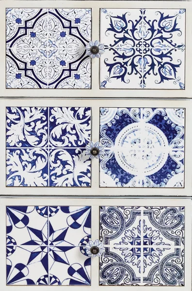 Cassettiera 3 Cassetti Demetra Ceramica Decorata cm.43x33x71h ca. - immagine 2