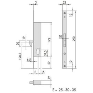 Serrature Da Infilare Per Montante '46240' - immagine 2