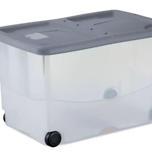 Box Salvaspazio Vasco Con Ruote, Sovrapponibile, cm 60x40x36h