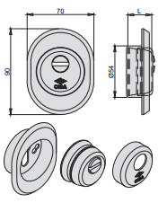 Borchia Di Protezione Di Forma Conica-Piramidale , ( Antitubo) , Cromato Lucido (06490-50-0-18)