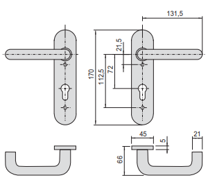 Coppia Placche Con Maniglie (07070-26-0)