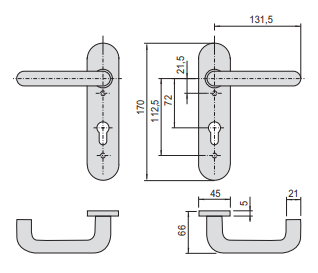 Coppia Placche Con Maniglie (07070-26-0)