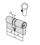 Cilindro A Profilo Europeo Asix (0E300-07-0) Ambidestra - immagine 3