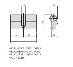 Cilindro A Profilo Europeo Astral Tekno Pro (0M3T1-37-0-12CP) - immagine 2