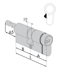 Cilindro A Profilo Europeo Astral Tekno Pro (0M3T7-07-0-12) - immagine 2