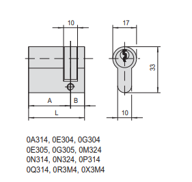 Cilindro A Profilo Europeo AP4 S (0P314-03) - immagine 2