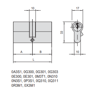 Cilindro A Profilo Europeo AP4 S (0P3S1-06) - immagine 2