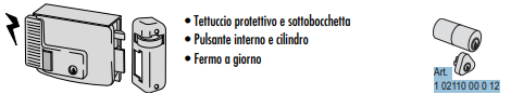 Elettroserratura Da Applicare A Cilindro (11731-80-2) Mano Sinistra Interna - immagine 2