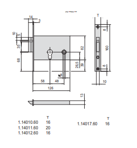 Elettroserratura Da Infilare A Cilindro , Per Fasce H82 (14010-60-1) Mano Destra Interna - immagine 2