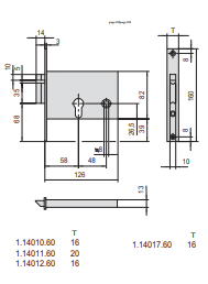 Serrature Cisa Da Infilare A Cilindro Per Fasce H82 (14010-60-2) E60 - immagine 2