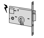 Elettroserratura Da Infilare A Cilindro , Per Fasce H82 (14010-60-1) Mano Destra Interna - immagine 3