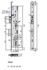 Elettroserratura Cisa Da Infilare Ad Ingranaggi A Cilindro, Per Montanti (19225-30) - immagine 3