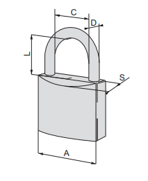 Lucchetti In Ottone Cisa Locking Line , Arco Normale (21010-60) - immagine 2