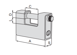 Lucchetto Incamiciato Cisa Locking Line (21810-80) - immagine 2