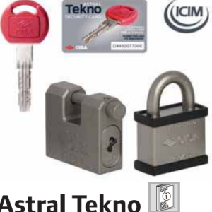 Lucchetto In Acciaio Con Chiave Astral Tekno (2855M-84-0-00-C)