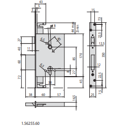 Serrature Da Infilare A Cilindro 3 Mandate (56255-60-0) Ambidestra - immagine 2
