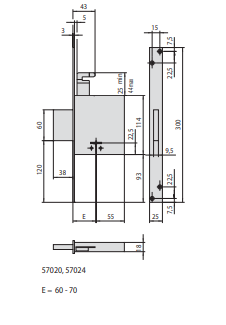 Serratura Da Infilare A Doppia Mappa A 4 Mandate (54020-60-0) - immagine 3