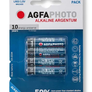 Batterie Ministilo AAA Agfa Argentum Alcaline Blister 4 pezzi