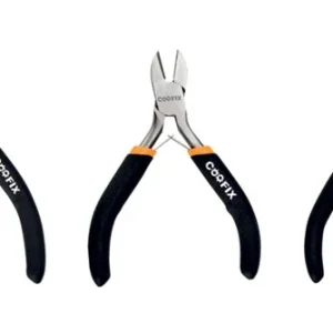 Set 3 Mini Pinze Universale, Becco Lungo, Tronchese Taglio Laterale 115mm