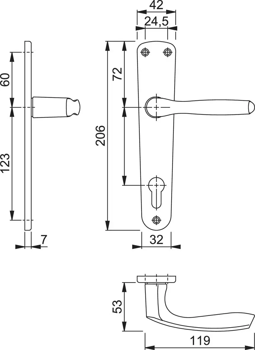 Maniglia Milano Foro Yale Hoppe - immagine 4