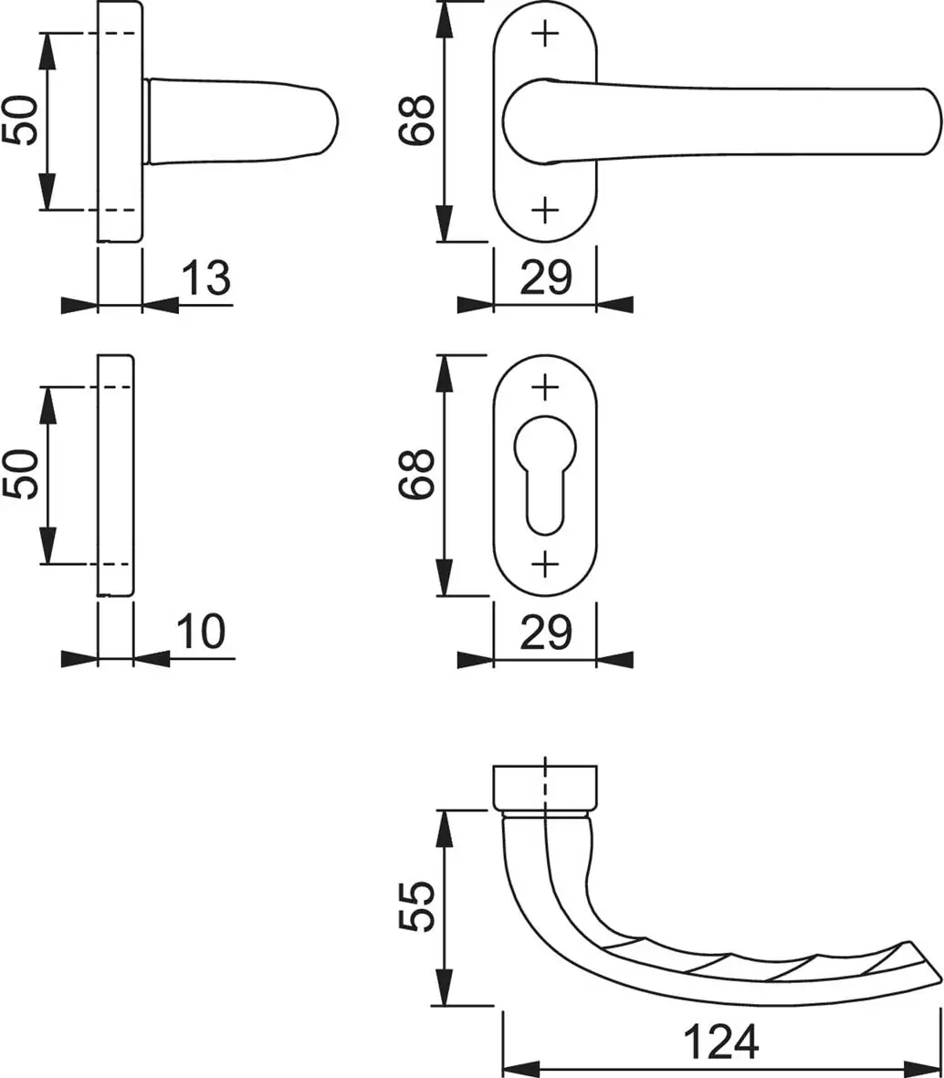 Maniglia Tokyo Foro Yale Hoppe - immagine 2