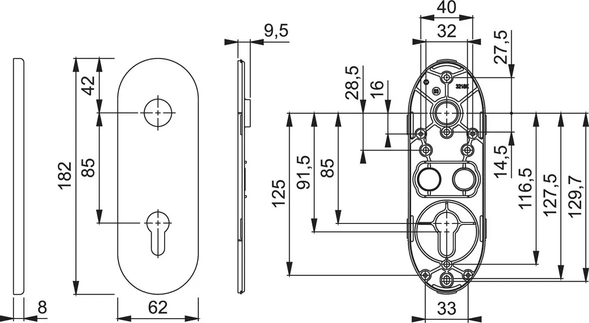 Placca Per Porte Di Ingresso Foro Yale - immagine 6