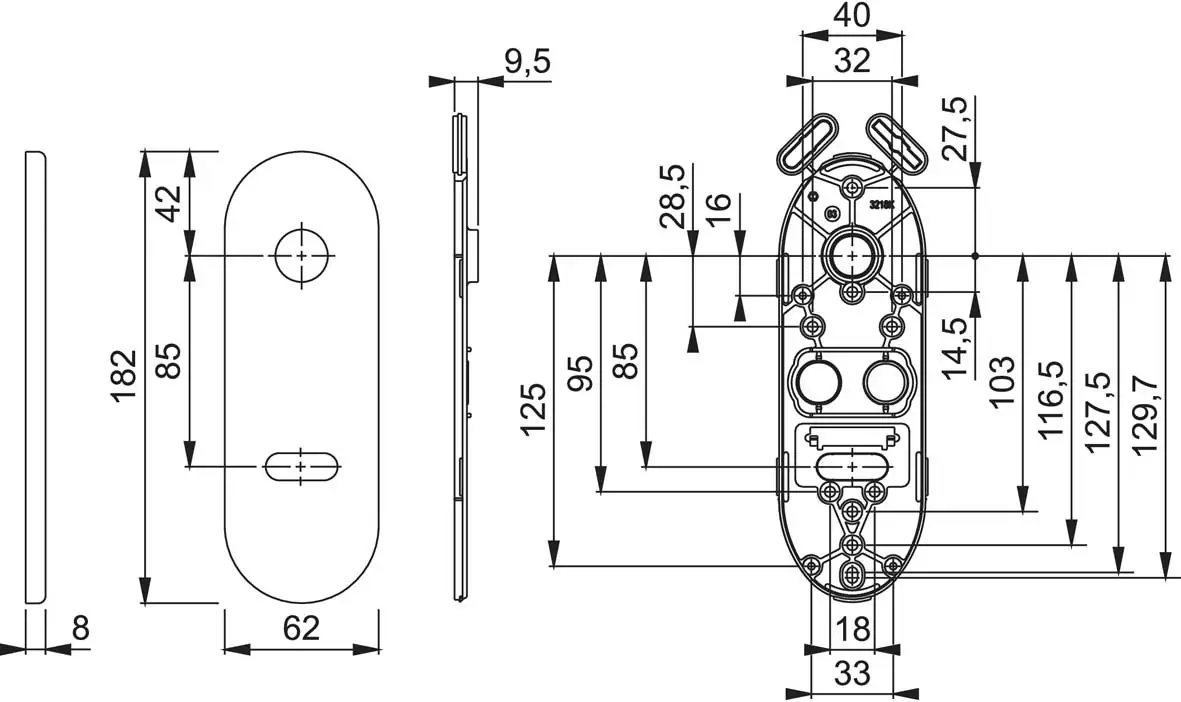 Placca Per Porte Di Ingresso Foro Doppia Mappa - immagine 4