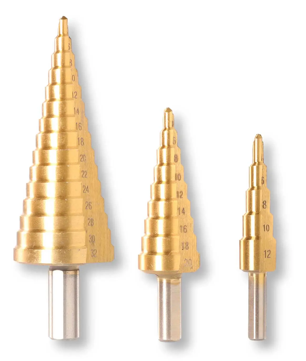 Set 3 Frese Coniche A Gradino