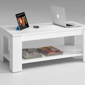 Tavolinettto cm.102x50x43h Bianco Artik Apribile