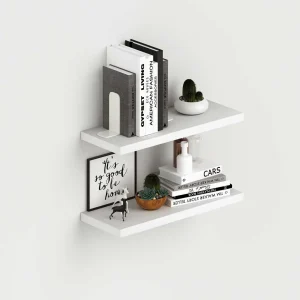 Coppia Mensole Bianco Frassinato Laundry  45X23