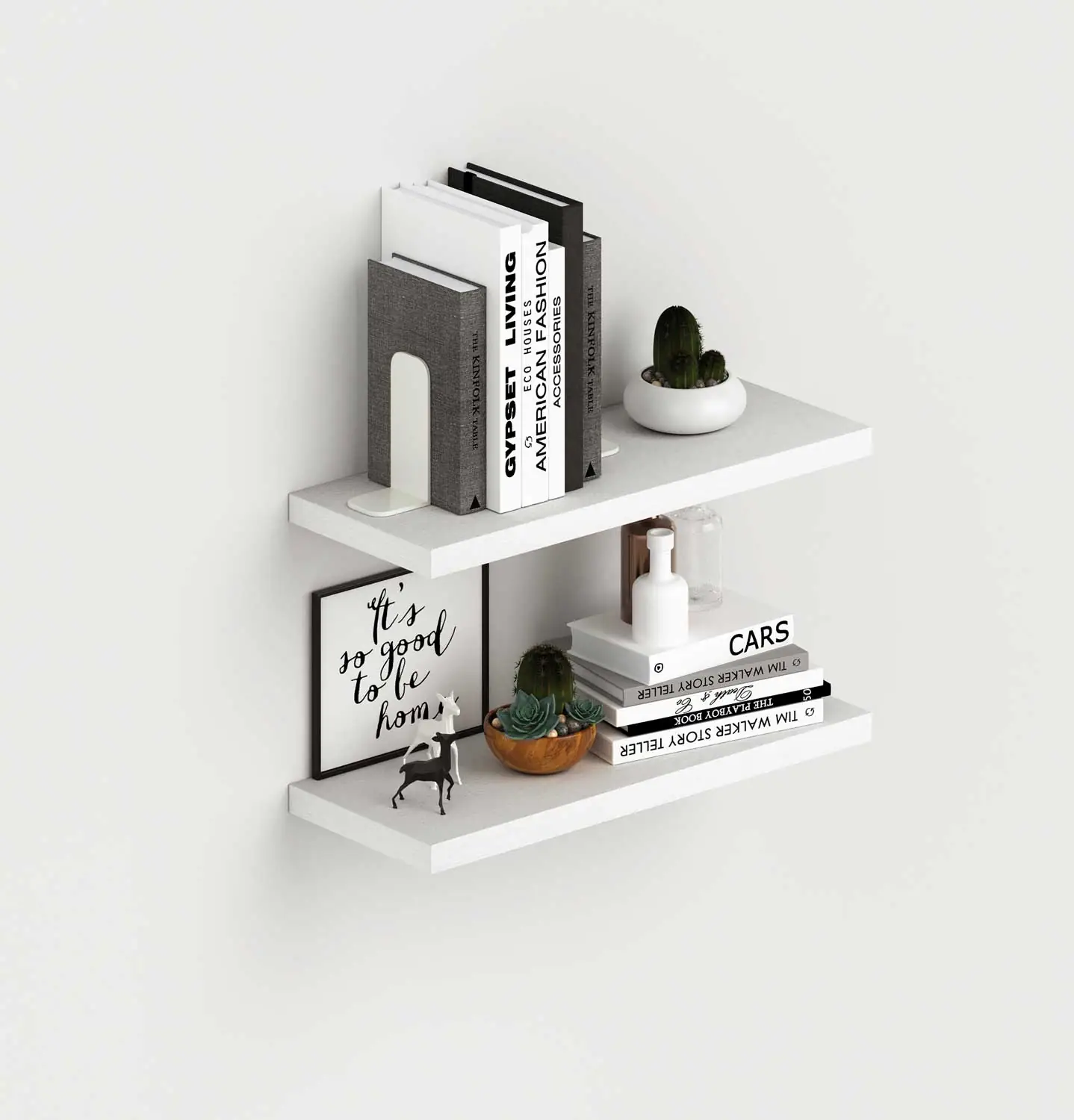 Coppia Mensole Bianco Frassinato Laundry 45X23