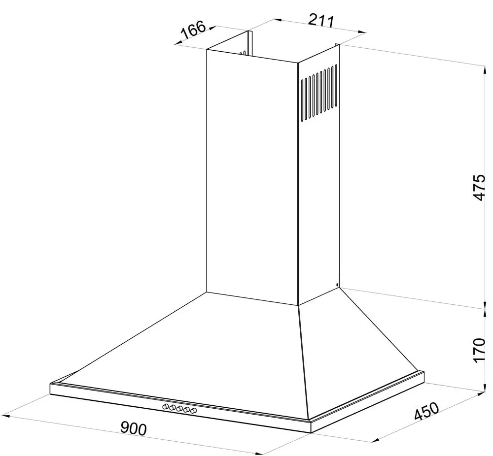 Cappa Cucina Eolo 90cm - immagine 2