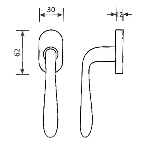 Maniglia Alluminio Per Finestre Agnone - immagine 2