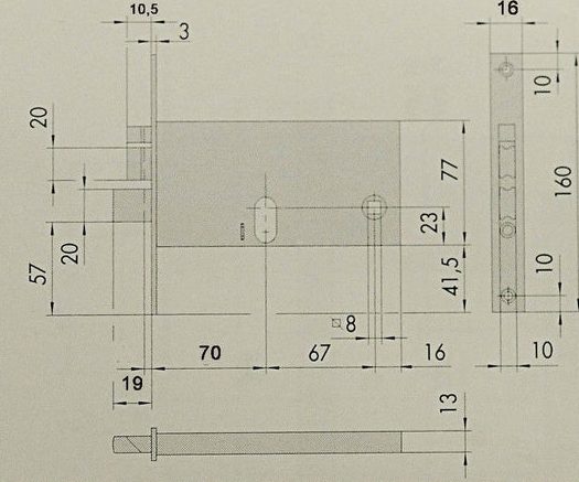 Elettroserratura Da Infilare Cisa Per Fasce H77 mm E70 (14760-70) - immagine 2