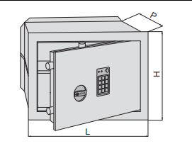 Cassaforte Da Murare Con Combinatore Elettronico DGT Vision (82710 -40)
