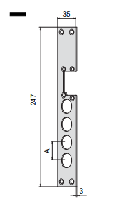 Contropiastra in Acciaio Cisa (05030-00-0) Ambidestra