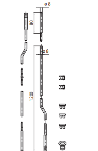 Prolunghe Per Chiusure Supplementari Cisa (06441-0) Aste