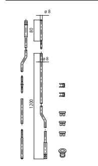 Prolunghe Per Chiusure Supplementari Cisa (06441-0) Aste
