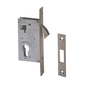 Serratura A Cilindro Europeo Per Montanti 40 mm (45110-40-0) Ambidestra  Con Gancio