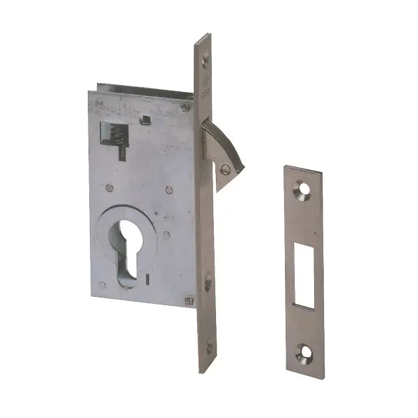 Serratura A Cilindro Europeo Per Montanti 40 mm (45110-40-0) Ambidestra Con Gancio