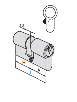 Cilindro A Profilo Europeo C2000 (0G300-28-0) Ambidestro - immagine 2