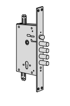 Serratura Da Infilare Con Funzionamento Ad Ingranaggi, A Cilindro (B6535-28-0) Ambidestra - immagine 2