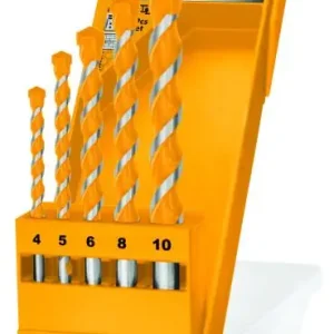 Set 5 Punte Muro Per Trapano