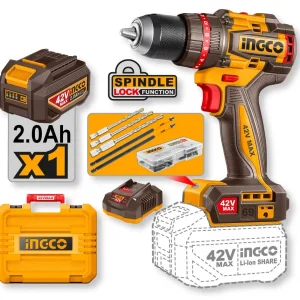 Trapano A Percussione 42V 69N.m 1 Batteria 2.0ah+Caricatore +Valigetta